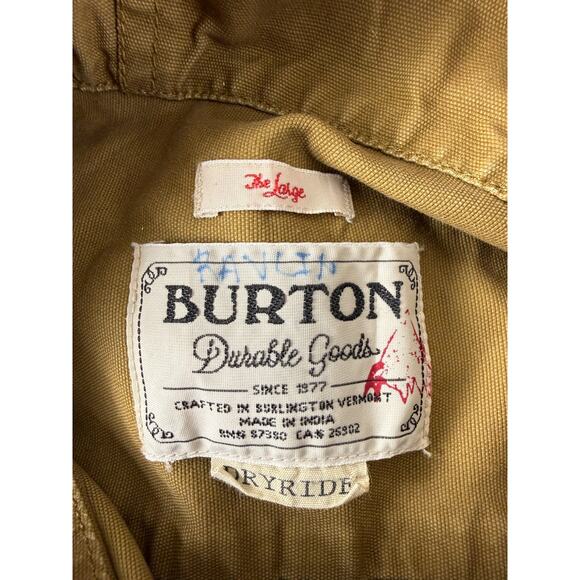 Burton Boys Size L Dryride Outdoor Hooded Button Jacket Brown Long Sleeve - Picture 5 of 8
